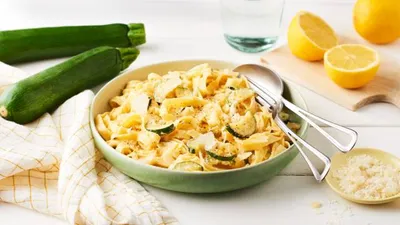 Tagliatelles aux courgettes et citron