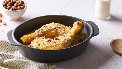 Poulet sauce échalotes et noisettes 