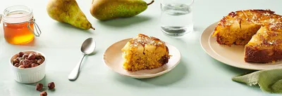 Gâteau poires et miel renversé