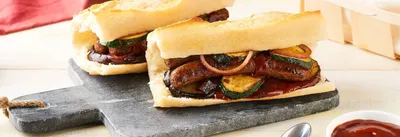 Sandwich merguez et légumes