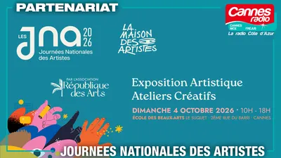 PARTENARIAT CANNES RADIO : LES JOURNEES NATIONALES DES ARTISTES A CANNES