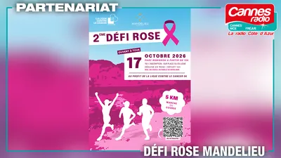 OCTOBRE ROSE : CANNES RADIO PARTENAIRE DU DEFI ROSE DE MANDELIEU-LA-NAPOULE