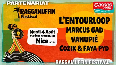 PARTENARIAT CANNES RADIO : LE RAGGAMUFFIN FESTIVAL AU THEÂTRE DE VERDURE A NICE