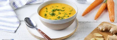 Soupe au carottes, gingembre