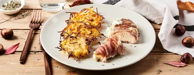 Suprême de poulet enlardée