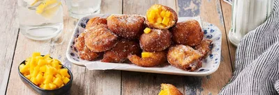 Beignets à la mangue, suspiro de monja