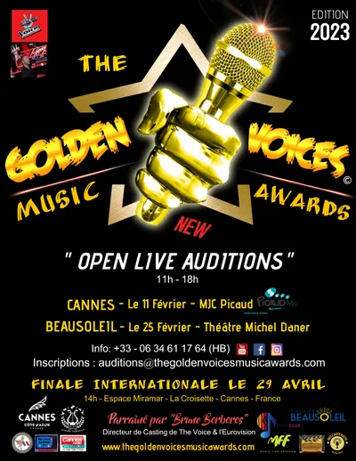 PARTENARIAT CANNES RADIO : THE GOLDEN VOICES MUSIC AWARDS