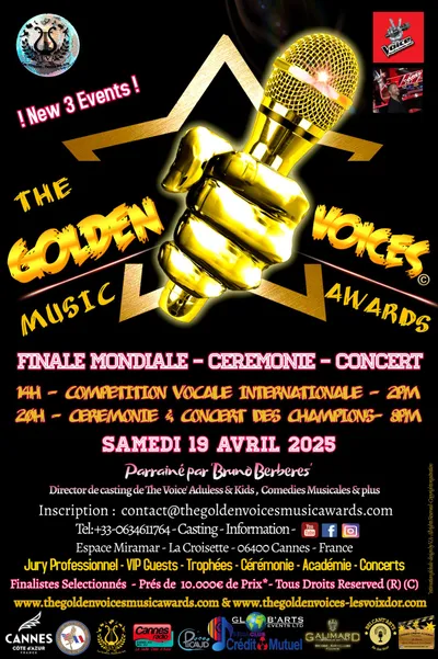 AGENDA : THE GOLDEN MUSIC AWARDS les 19 et 20/04/25