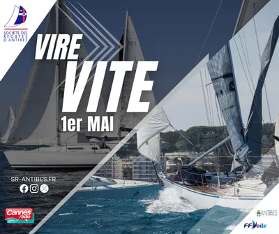 ⛵️PARTENARIAT CANNES RADIO : LA REGATE VIRE VITE AVEC LA SOCIETE DES REGATES D'ANTIBES LE 1/05/24
