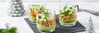 Verrines de tartare de saumon