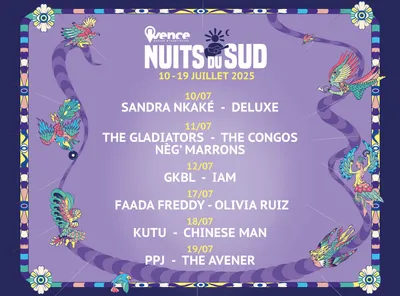 Les Nuits du Sud à Vence  10 au 19 juillet 