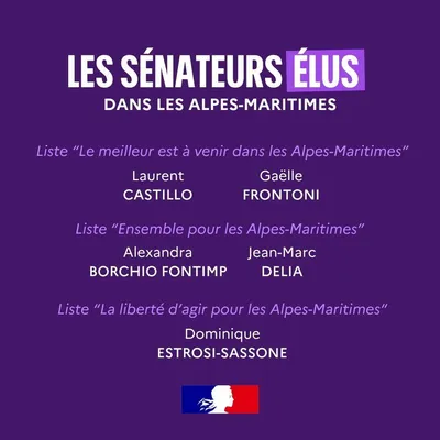 SÉNATORIALES DANS LES ALPES-MARITIMES : TROIS SÉNATEURS LR, DEUX UDR-RN
