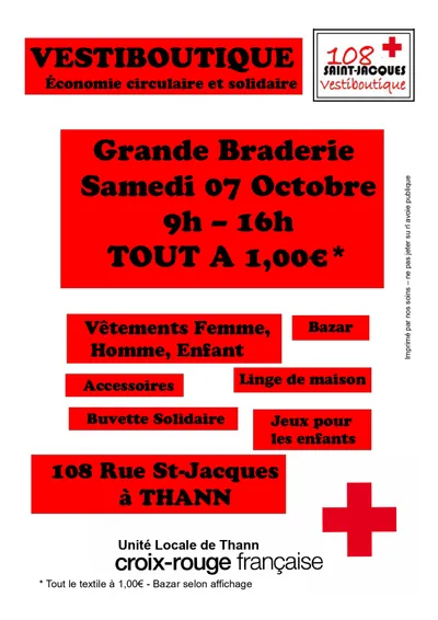 Braderie de la Croix Rouge de l'unité locale de Thann