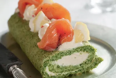 Entrée: Bûche salée au saumon