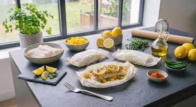 Papillote de cabillaud