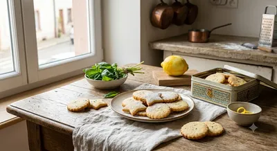 Biscuits au citron basilic