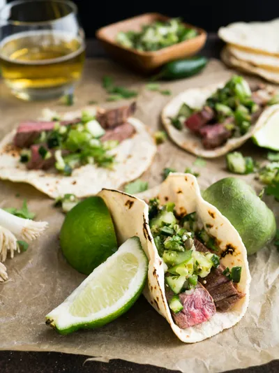Tacos mexicain au filet de bœuf 