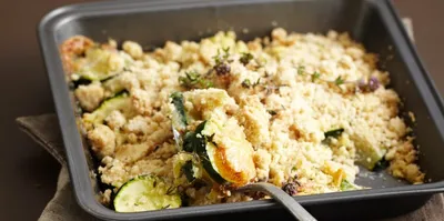 Crumble de courgettes et coriandre