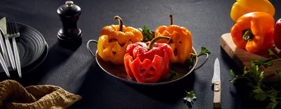 Poivron farcis spécial Halloween