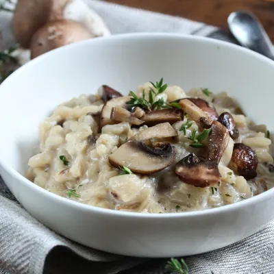 Risotto rapide au champignons parmesan