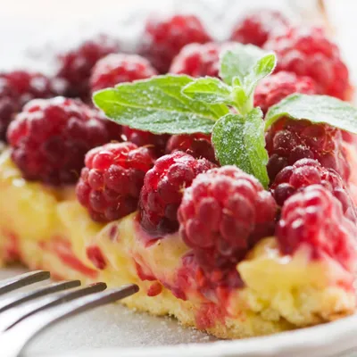 Gâteau aux framboises tout léger