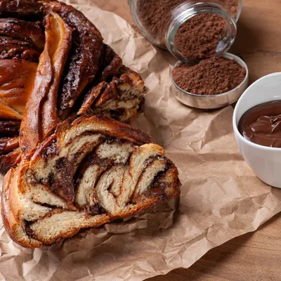 Brioche à la pâte à tartiner au chocolat