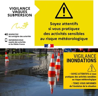 2/11/23 : Vigilance orange "vagues – submersion marine" dans le département des Alpes-Maritimes