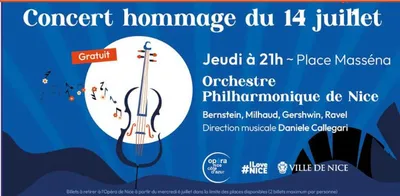 CONCERT HOMMAGE DU 14 JUILLET A NICE PLACE MASSENA