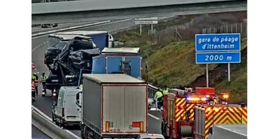 Grave accident sur le contournement de Strasbourg : l'A355 fermée, plusieurs camions impliqués