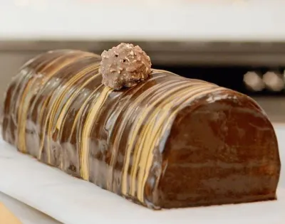 Bûche au chocolat rocher