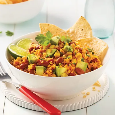 Salade de couscous et avocat à la mexicaine
