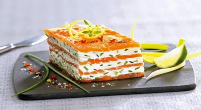 Mille-feuilles saumon mascarpone