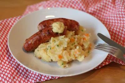 Saucisse et purée réconfortante