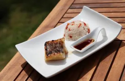 Lieu jaune et sauce au mirin