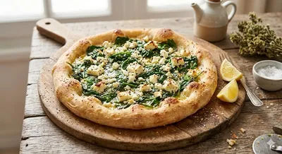 Pizza fêta et épinards