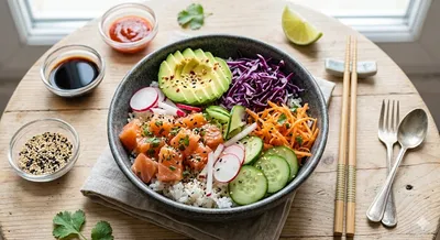 Poké Bowl au saumon fumé