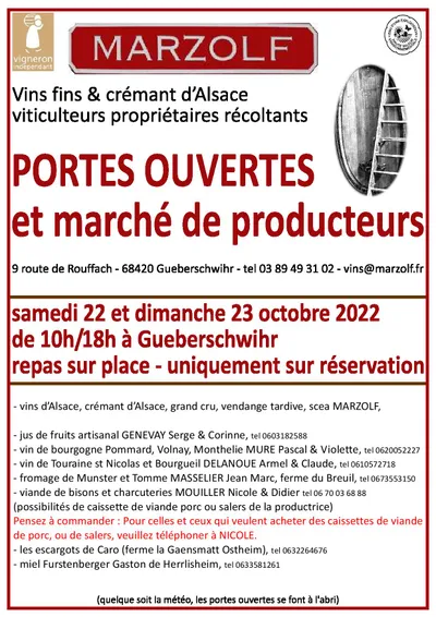 Portes ouvertes et marché du terroir avec des producteurs