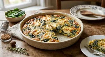 Quiche (sans pâte) chèvre et épinards