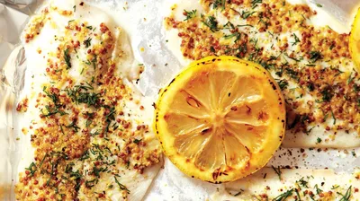 Sole grillée à la moutarde à l'ancienne