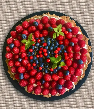 Tarte framboise myrtille