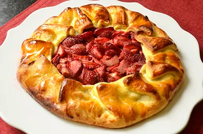 Tarte fraise rhubarbe à l'ancienne