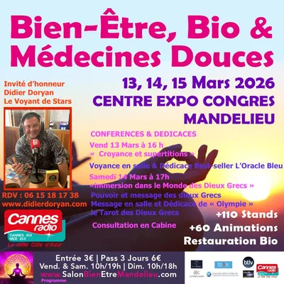 PARTENARIAT CANNES RADIO : SALON BIEN-ÊTRE, BIO & MÉDECINES DOUCES