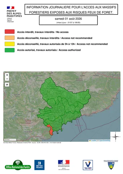 Risque incendie très sévère : accès interdit au massif Estérel/Tanneron