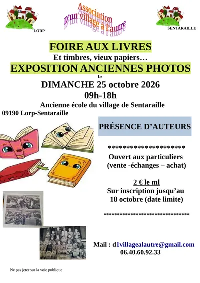 Lorp-Sentaraille : une foire aux livres et aux vieux papiers à Sentaraille