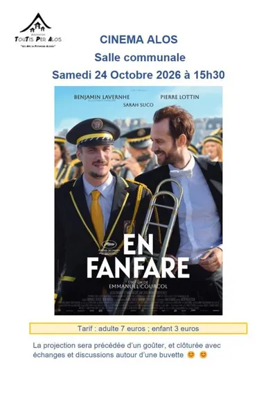 Séance de cinéma à Alos le 24 octobre 2026