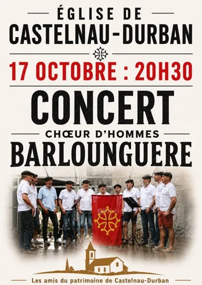 Castelnau-Durban : le Chœur d’hommes Barlounguère en concert le 17 octobre