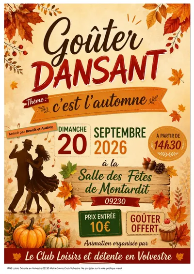 Montardit : un goûter dansant aux couleurs de l’automne le 20 septembre