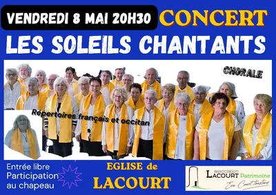 Concert de la chorale Les Soleils Chantants à Lacourt