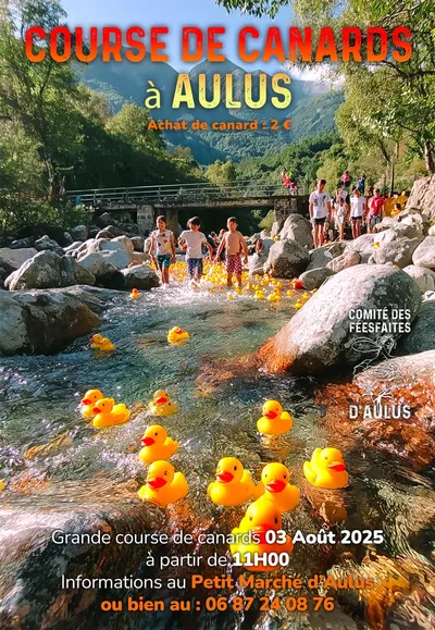 Course de canards à Aulus