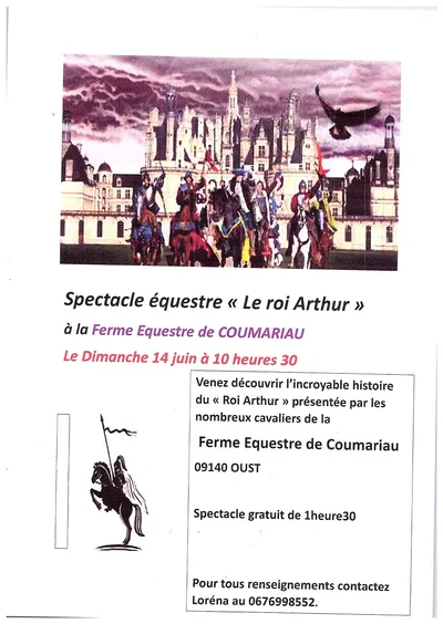 Spectacle équestre autour du roi Arthur à Coumariau